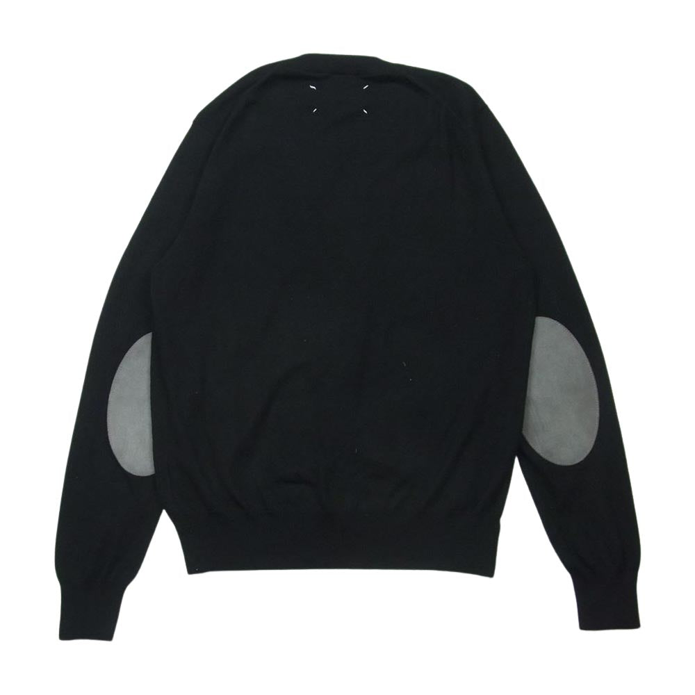 MAISON MARTIN MARGIELA メゾンマルタンマルジェラ 18SS 14ライン 四つタグ エルボーパッチ カーディガン ブラック系 S【中古】