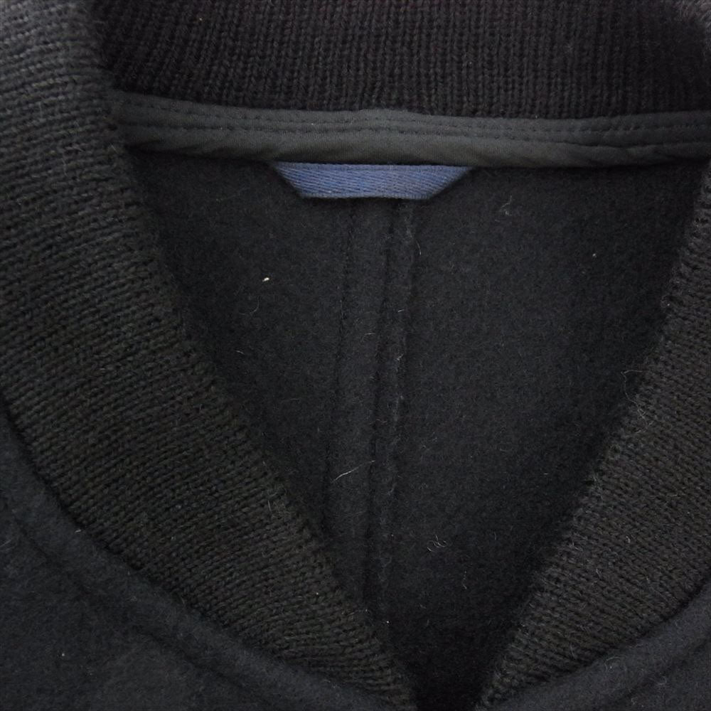 COMME des GARCONS HOMME コムデギャルソンオム AD1995 ヴィンテージ 90s 袖レザー切替 フルジップ ウール スタジャン ジャケット ブラック系【中古】