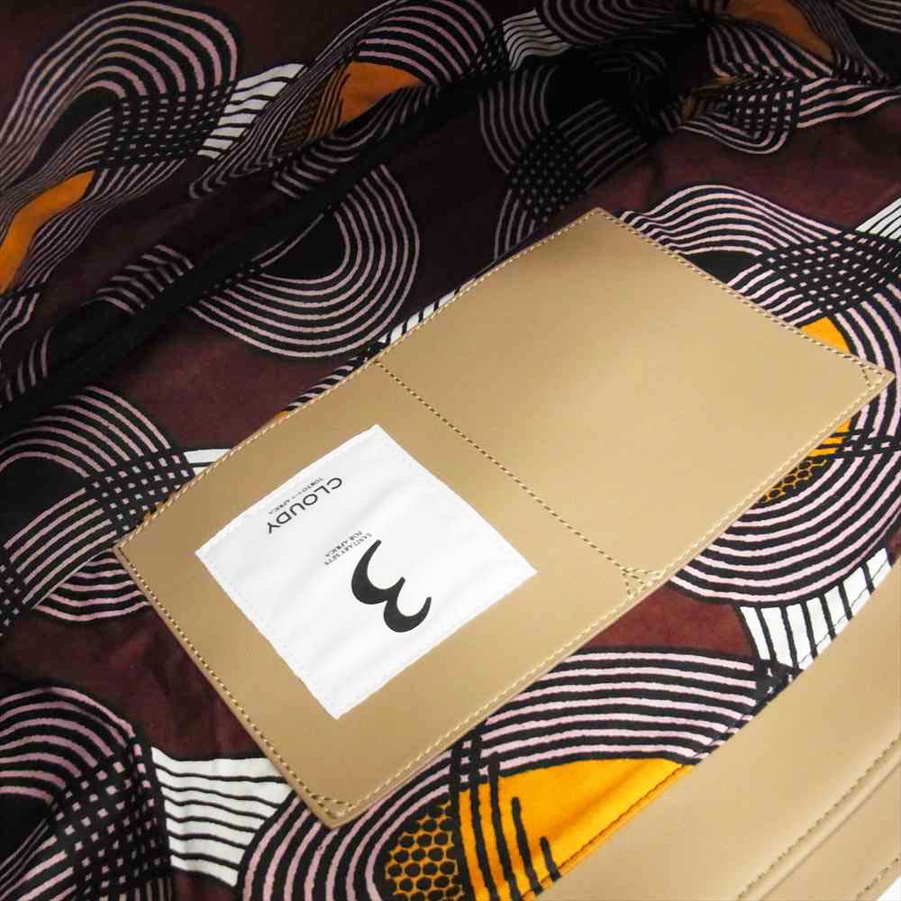 クラウディ キャンバス レザー トート バッグ ベージュ系 L【新古品】【未使用】【中古】