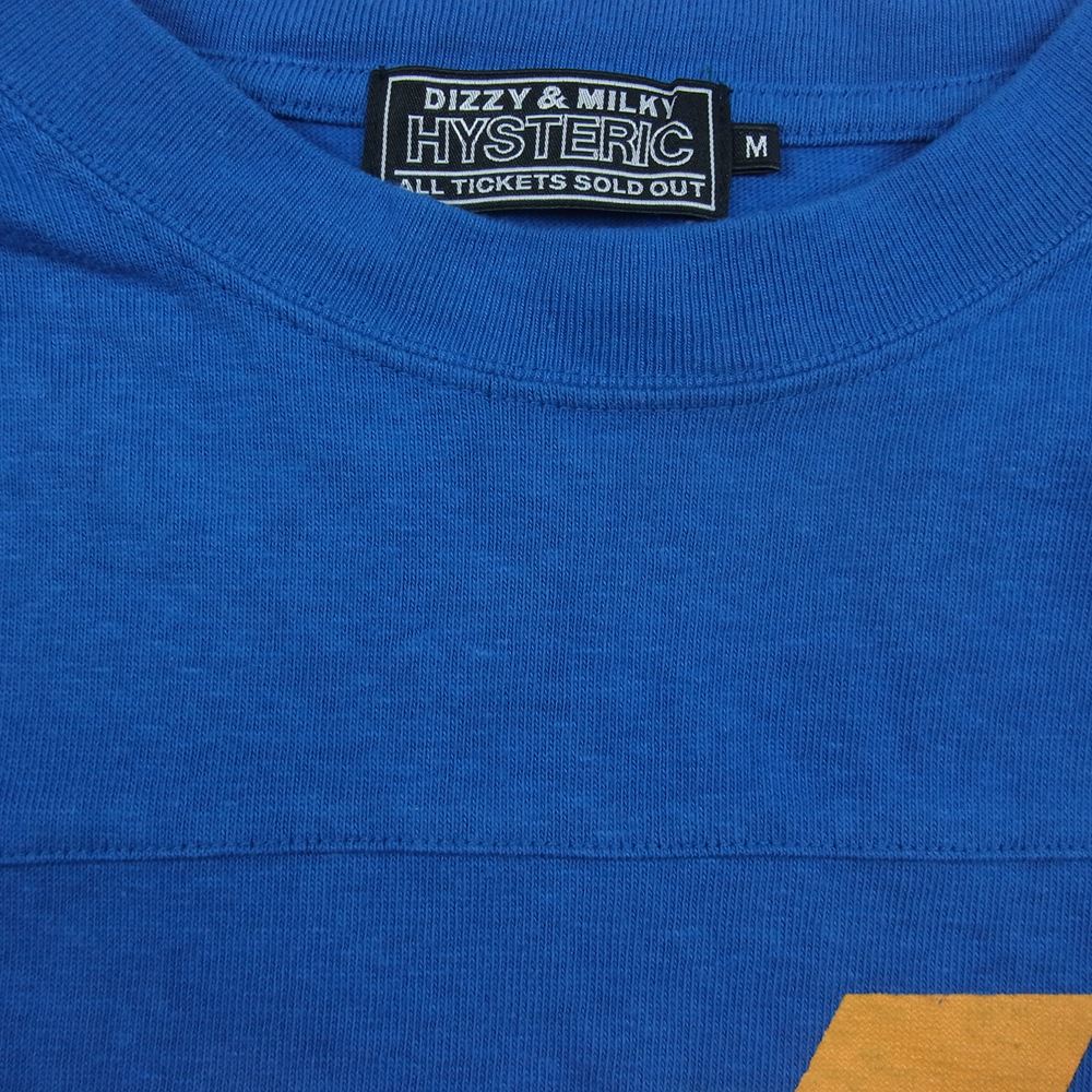 HYSTERIC GLAMOUR ヒステリックグラマー 22AW 02223CL03 HGC INTERNATIONAL インターナショナル オーバーサイズ 長袖 Tシャツ ブルー系 M【中古】