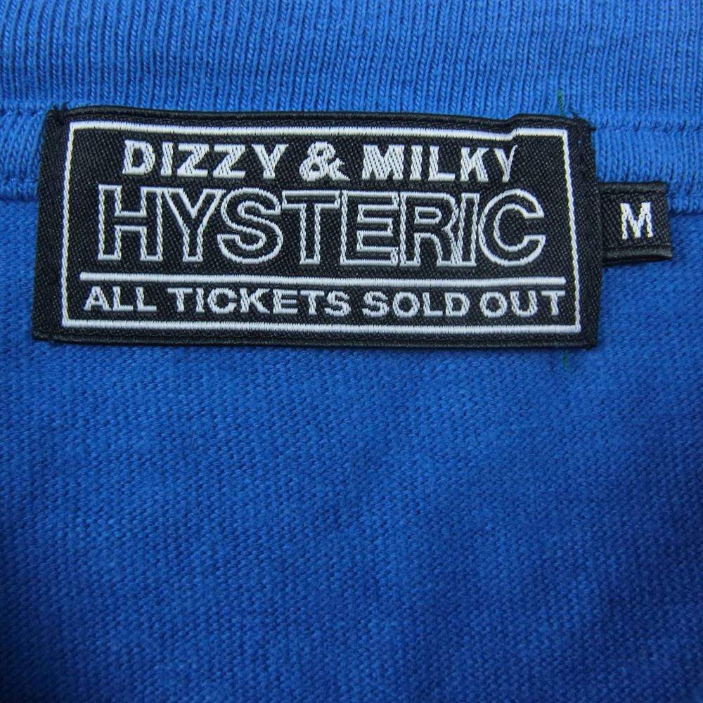 HYSTERIC GLAMOUR ヒステリックグラマー 22AW 02223CL03 HGC INTERNATIONAL インターナショナル オーバーサイズ 長袖 Tシャツ ブルー系 M【中古】