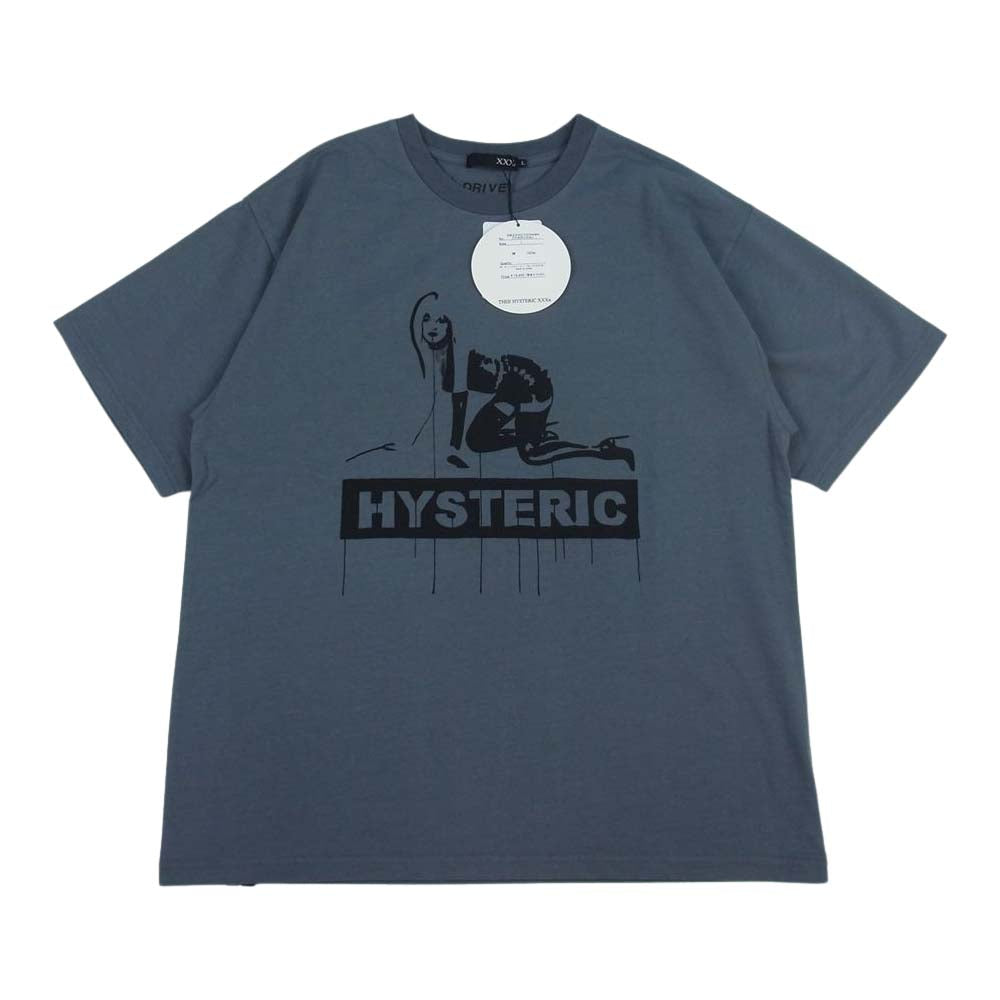 HYSTERIC GLAMOUR ヒステリックグラマー 22AW 06223CT03 THEE HYSTERIC XXX SIENA BARNES/HYSTERIC HERETIC シエナ バーンズ ヘレティック 半袖 Tシャツ チャコール系 L【新古品】【未使用】【中古】