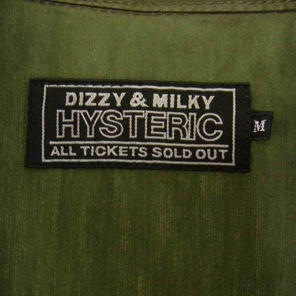 HYSTERIC GLAMOUR ヒステリックグラマー 22SS 02222AH02 HYS CHAMPIONSHIP SUPERFUZZ チャンピオンシップ フィールド アーミー 半袖 シャツ  カーキ系 M【中古】