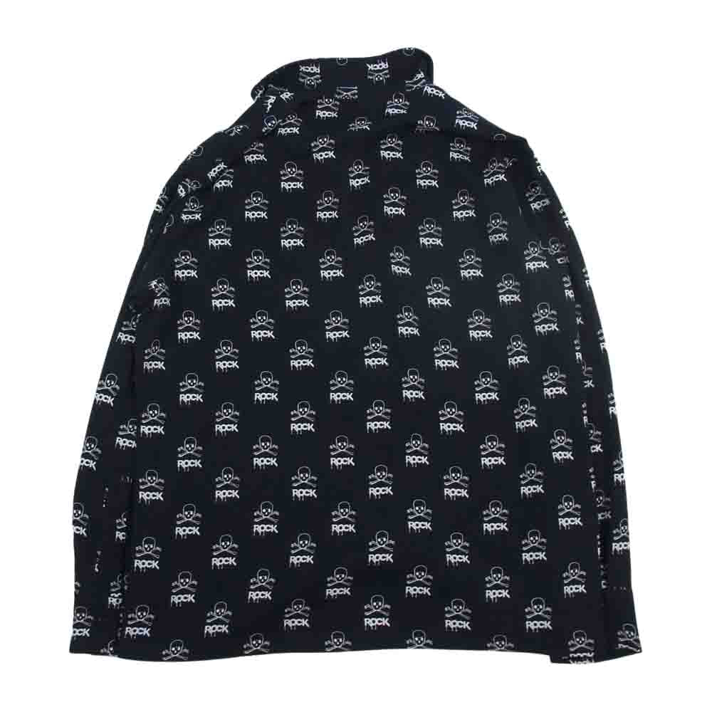 HYSTERIC GLAMOUR ヒステリックグラマー 22AW 06223AH01 THEE HYSTERIC XXX SIENA BARNES SKULL ROCK シエナ バーンズ スカル ロック オープン カラー シャツ ブラック系 M【極上美品】【中古】