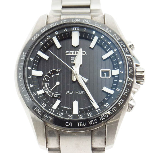 SEIKO セイコー  SBXB161 8X22-0AL0-2 ASTRON アストロン アストロン GPS電波 ソーラー ワールドタイム シルバー系【中古】