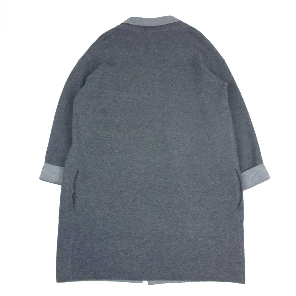 MAX MARA マックスマーラ STUDIO 赤タグ マックスマーラジャパンタグ カシミヤ混 ウール リバーシブル コート グレー系 S【中古】