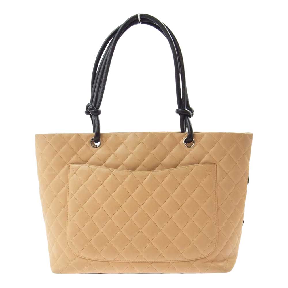 CHANEL シャネル カンボンライン  ココマーク トート バッグ ベージュ ベージュ系【中古】