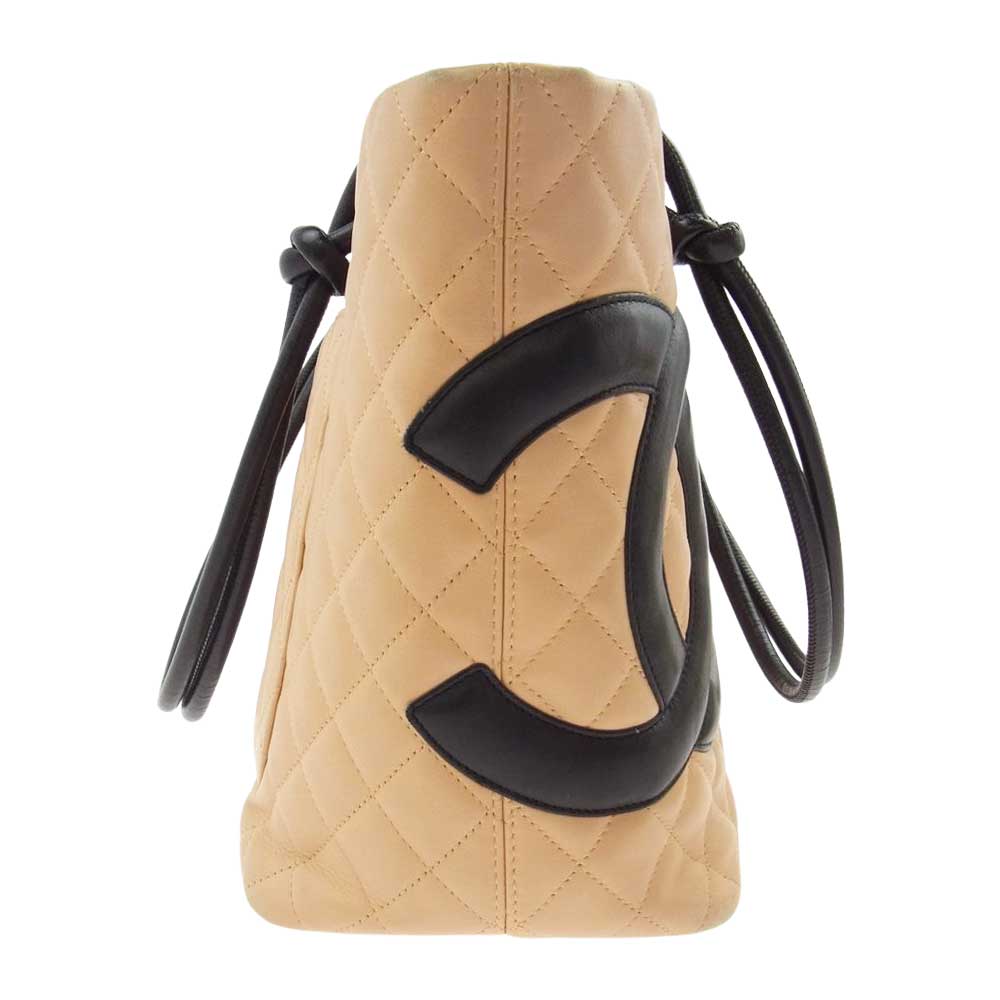 CHANEL シャネル カンボンライン  ココマーク トート バッグ ベージュ ベージュ系【中古】