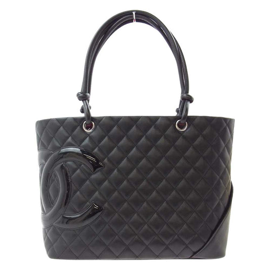 CHANEL シャネル A25169 カンボンライン ココマーク トート バッグ ブラック ブラック系【中古】