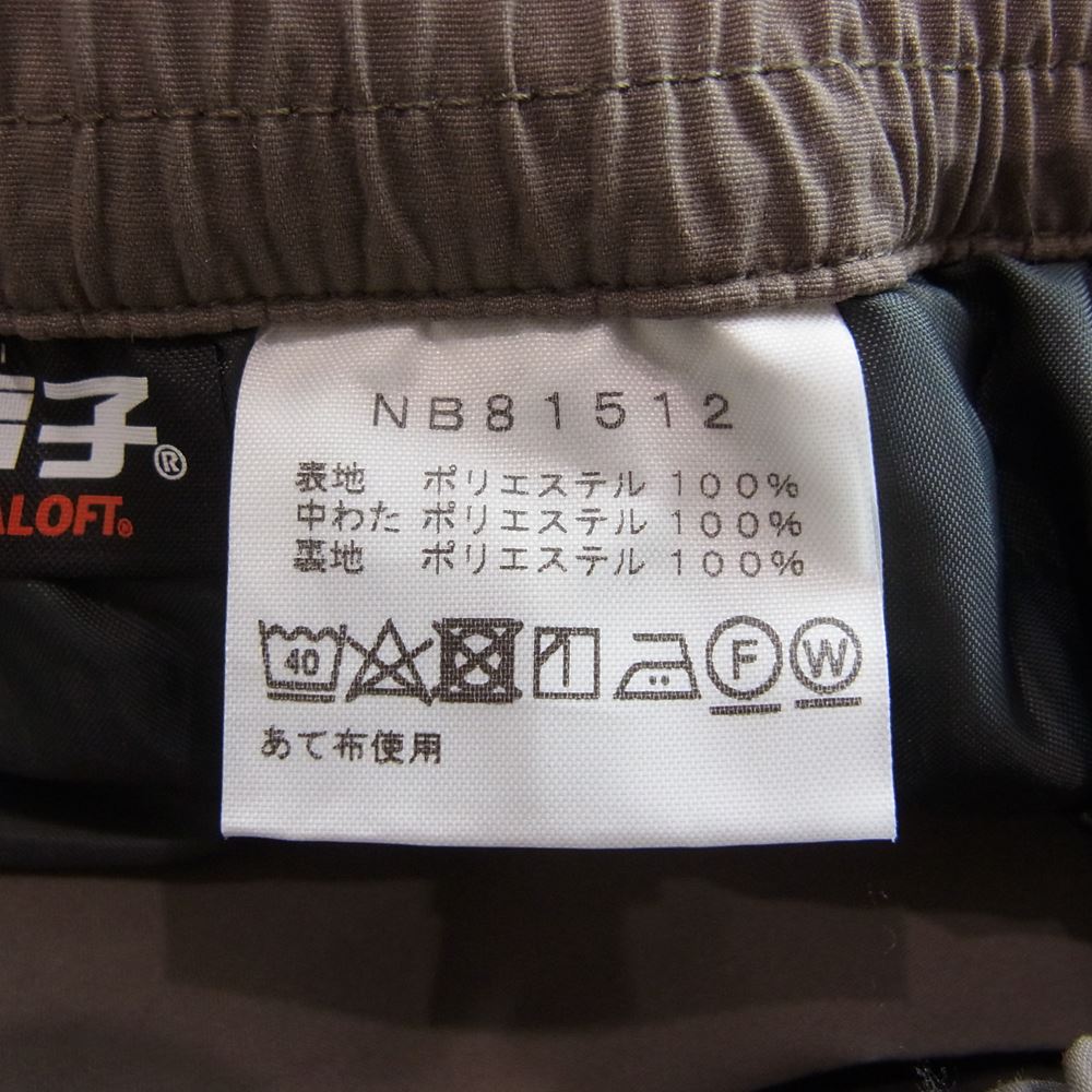 THE NORTH FACE ノースフェイス NB81512 INSULATED PANT インサレート 中綿 クライミング パンツ ファルコンブラウン ブラウン系 M【中古】