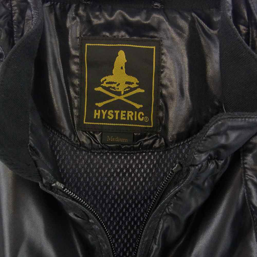 HYSTERIC GLAMOUR ヒステリックグラマー 02191AB01 WOMAN ON ARROW刺繍 ZIPアップ リブ ジャケット ナイロン ブラック系 M【中古】