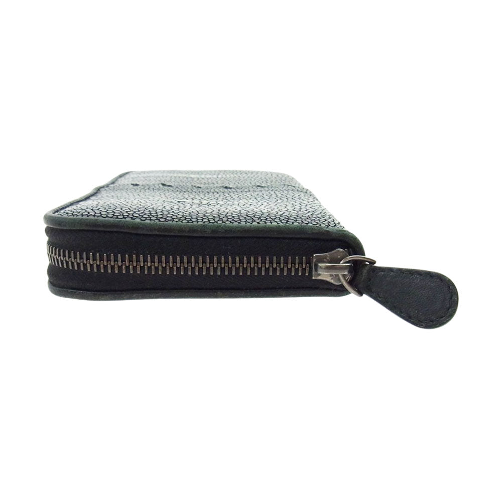 BOTTEGAVENETA ボッテガヴェネタ スティングレイ ガルーシャ ラウンドファスナー長財布 グレー系【中古】