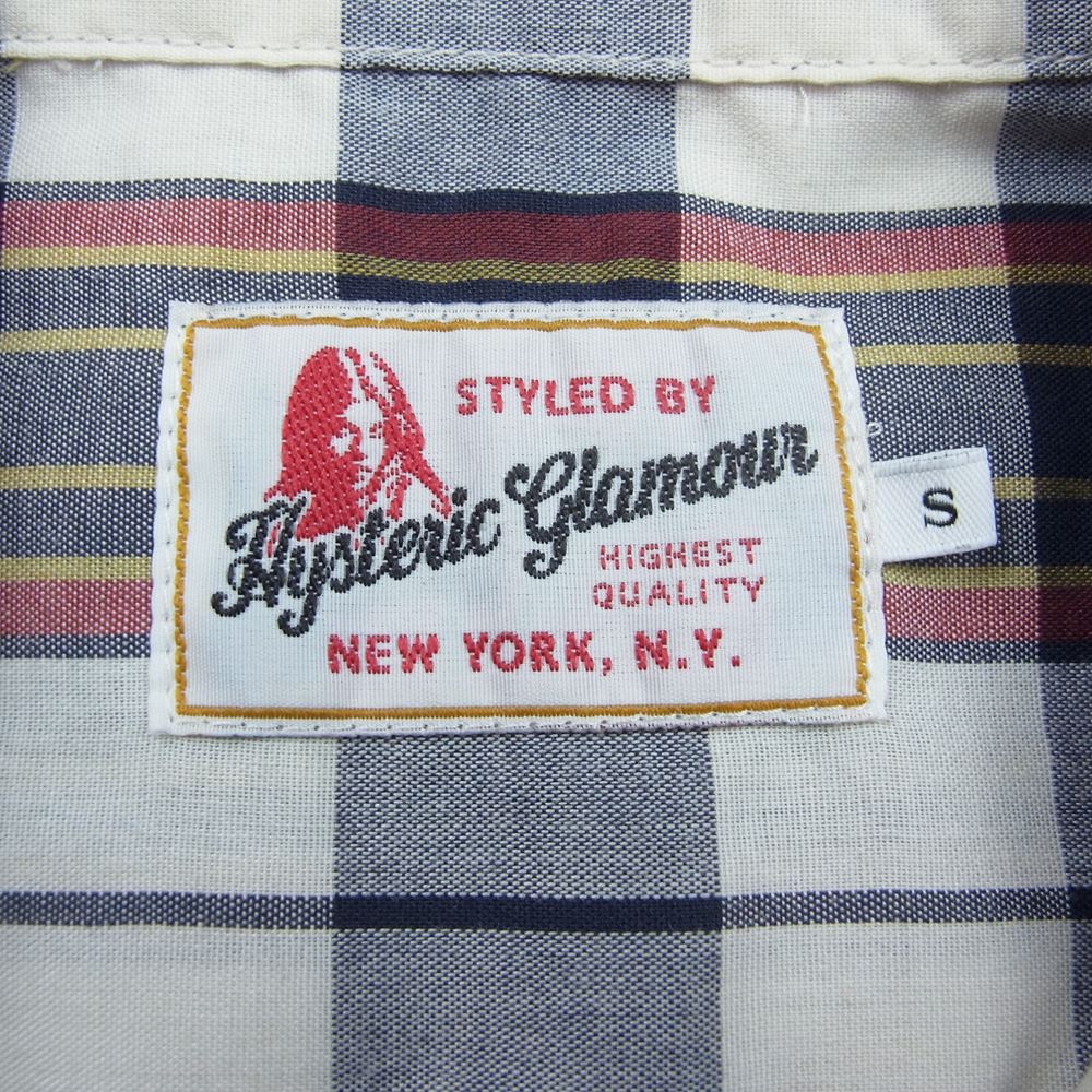 HYSTERIC GLAMOUR ヒステリックグラマー 02182AH02  ROCK IT 刺繍 オープンカラー 半袖 シャツ マルチカラー系 S【中古】