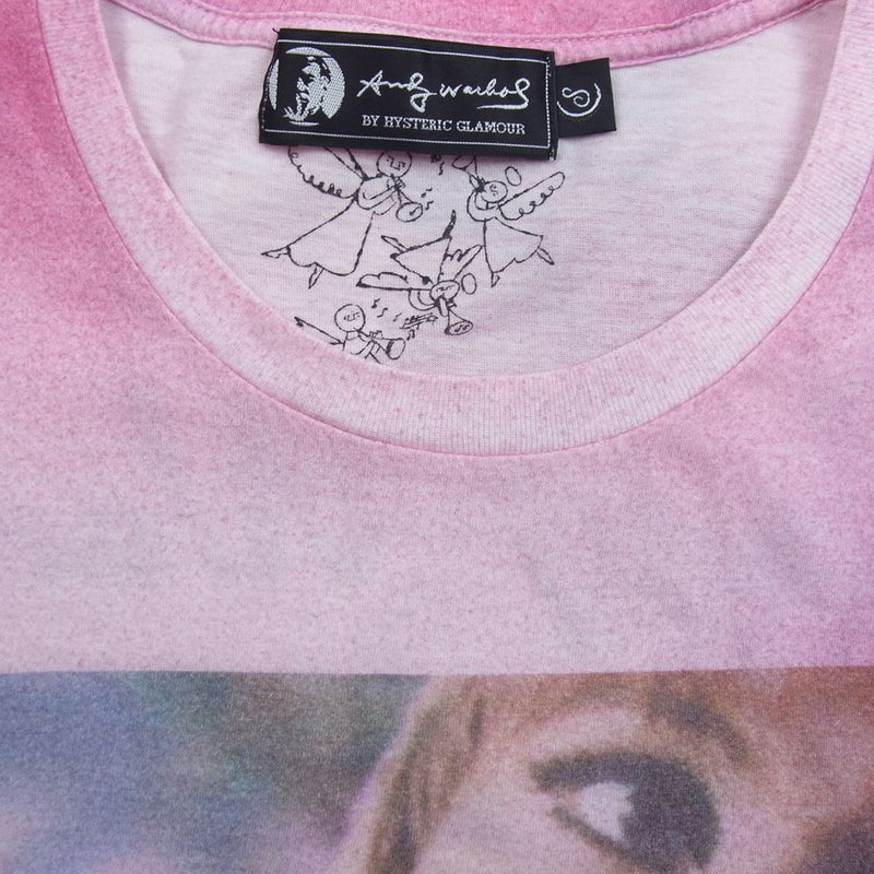 HYSTERIC GLAMOUR ヒステリックグラマー 0432CT05 Andy Warhol BY EDIE 60S アンディー Tシャツ ピンク系 S【中古】
