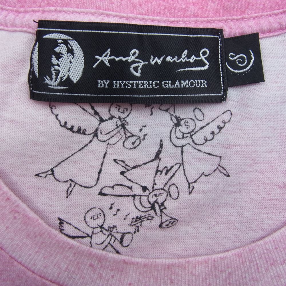 HYSTERIC GLAMOUR ヒステリックグラマー 0432CT05 Andy Warhol BY EDIE 60S アンディー Tシャツ ピンク系 S【中古】