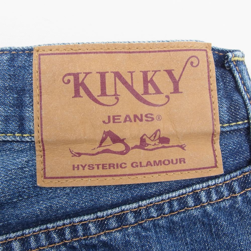 HYSTERIC GLAMOUR ヒステリックグラマー 22SS 02201AP12 KINKY サイドライン デニム パンツ インディゴブルー系 30【中古】