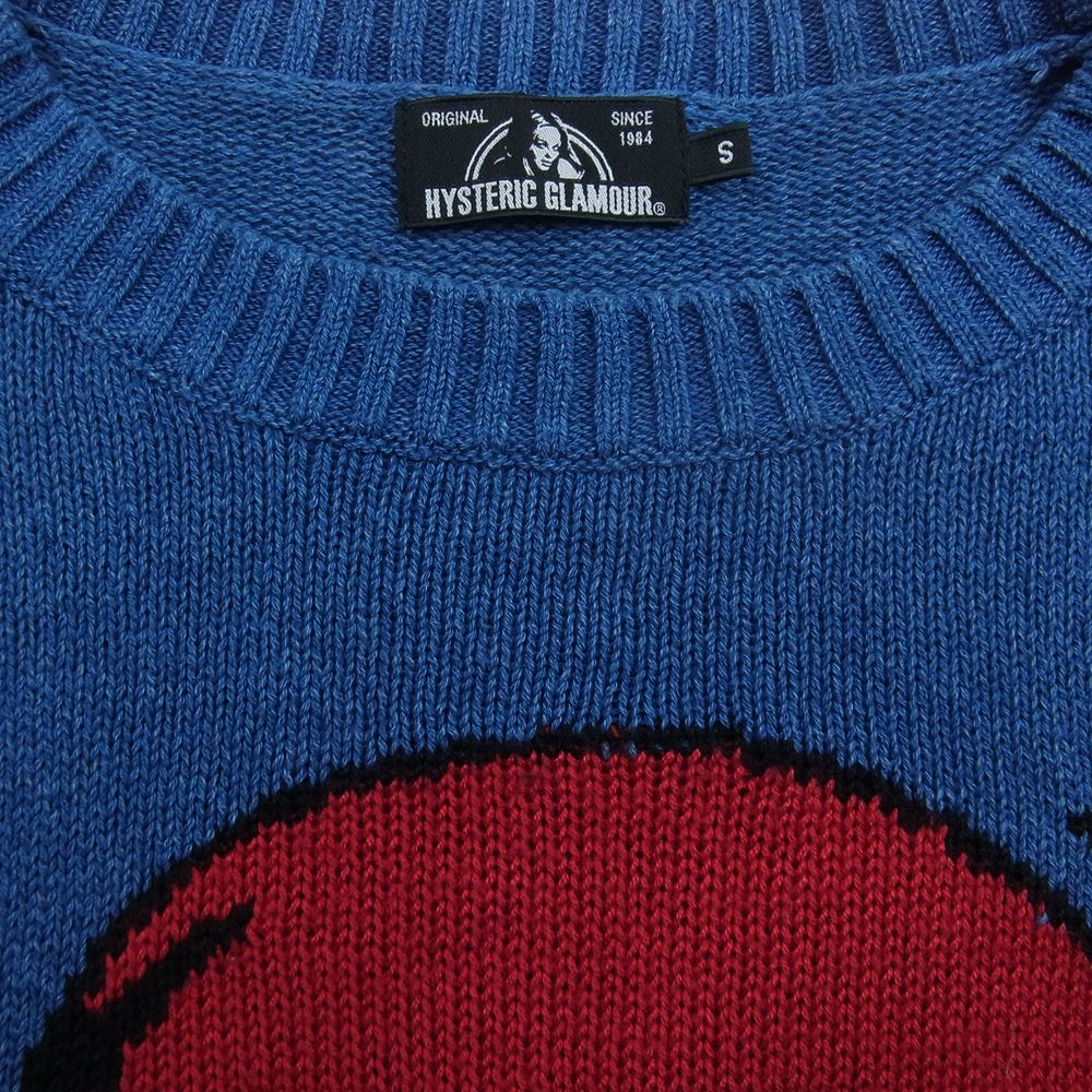 HYSTERIC GLAMOUR ヒステリックグラマー WOODPECKER ウッドペッカー ニット ネイビー系 S【中古】
