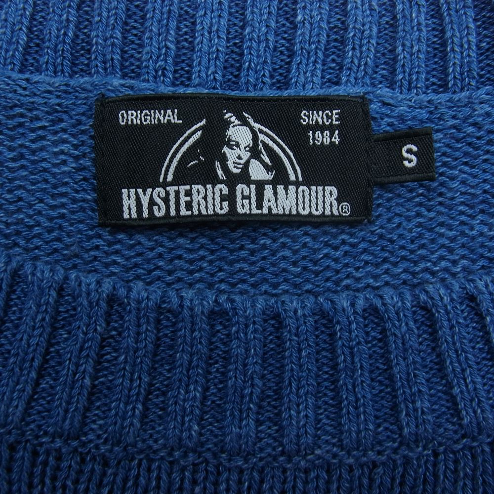HYSTERIC GLAMOUR ヒステリックグラマー WOODPECKER ウッドペッカー ニット ネイビー系 S【中古】