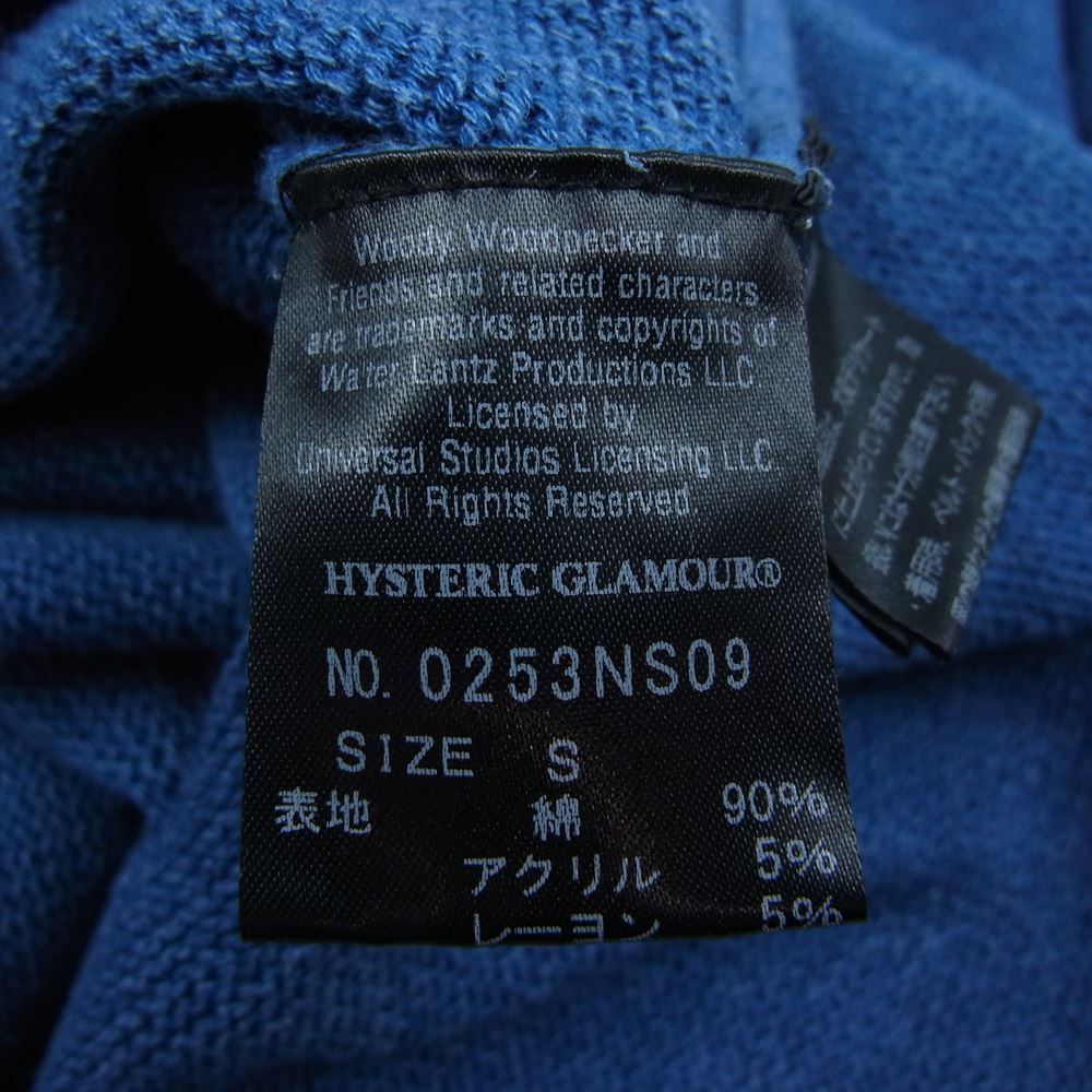 HYSTERIC GLAMOUR ヒステリックグラマー WOODPECKER ウッドペッカー ニット ネイビー系 S【中古】