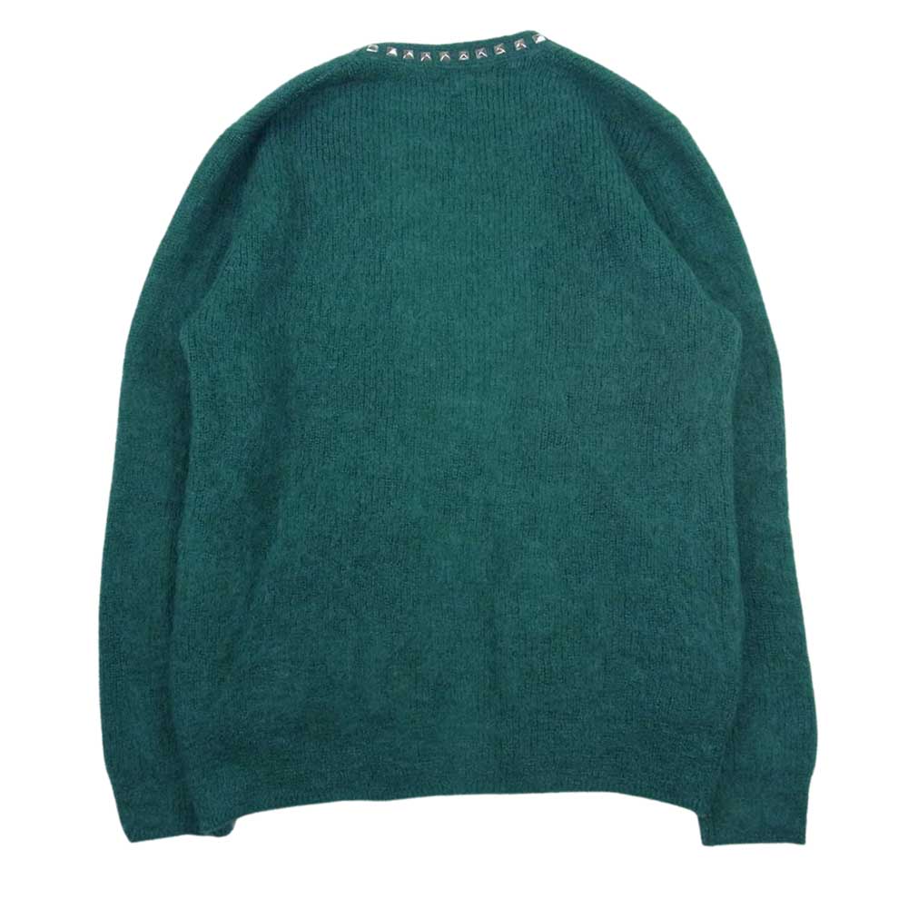 HYSTERIC GLAMOUR ヒステリックグラマー 0253ND06 モヘア スタッズ CD カーディガン グリーン系 S【中古】