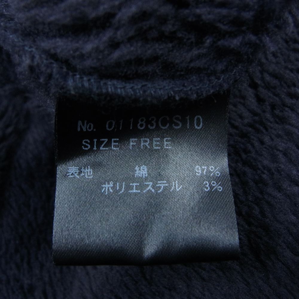 HYSTERIC GLAMOUR ヒステリックグラマー  01183CS10  POLARTEC HYS 刺繍 ロゴ フリース スウェット  ネイビー系 F【中古】
