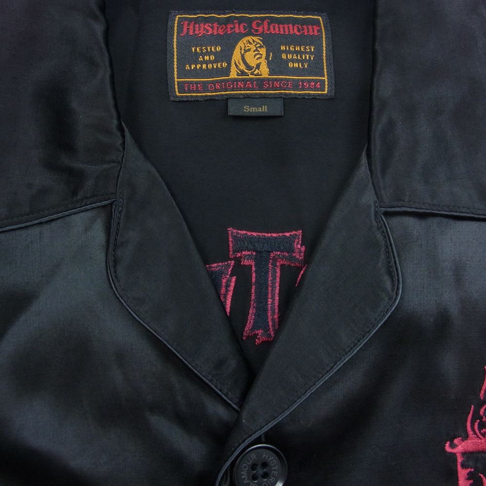 HYSTERIC GLAMOUR ヒステリックグラマー 02181AH04 DEVIL 刺繍 ナイロン ジャケット  ブラック系 S【美品】【中古】