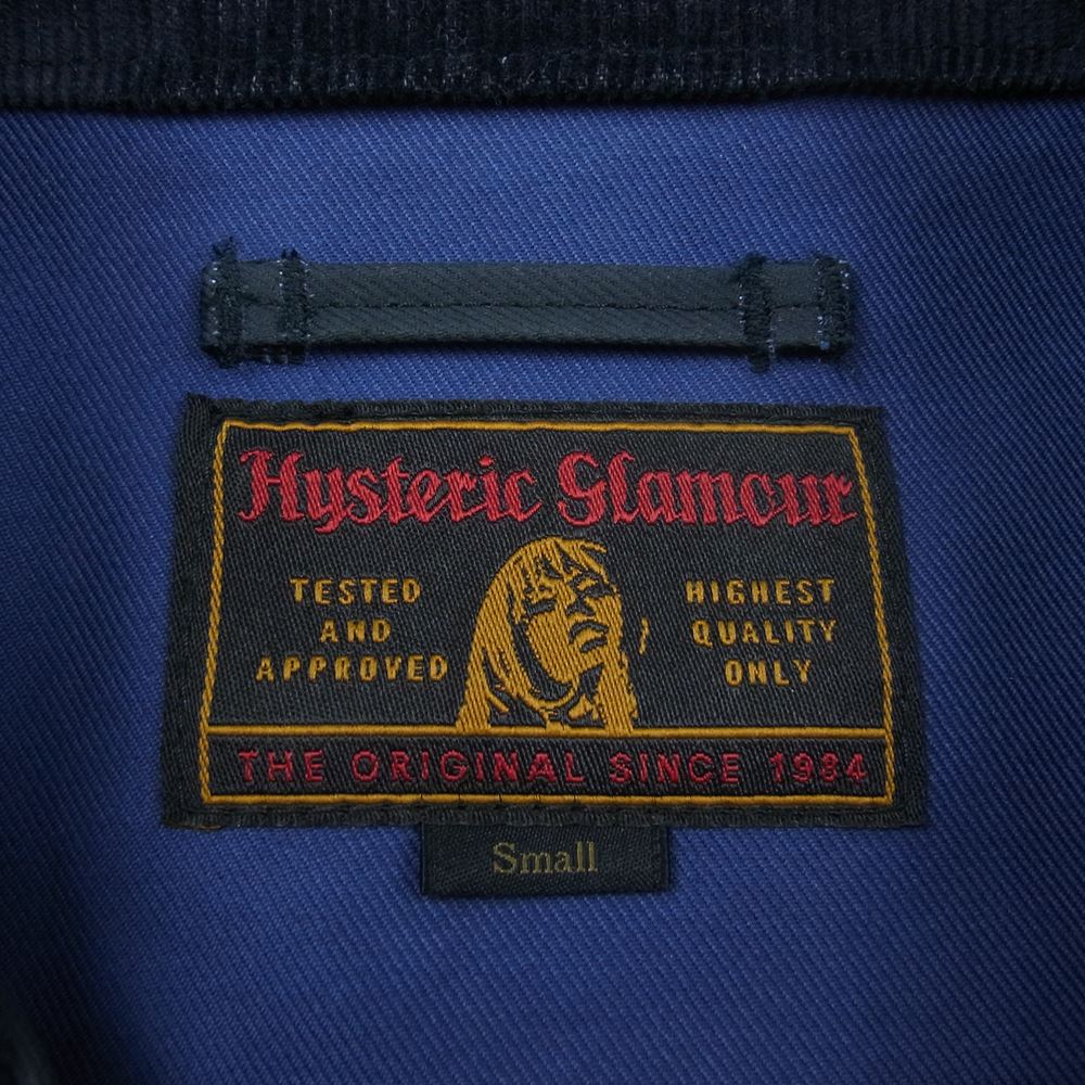 HYSTERIC GLAMOUR ヒステリックグラマー 0233AB04  GHOST WOLVES刺繍 チノラウンドカラー ジャケット ネイビー系 S【中古】
