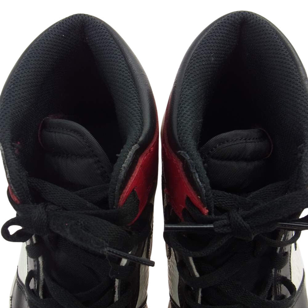 NIKE ナイキ 555088-610 AIR JORDAN 1 HIHG OG RETRO エアージョーダン ブレッドトゥ スニーカー ブラック系 レッド系 ホワイト系 28.5cm【中古】