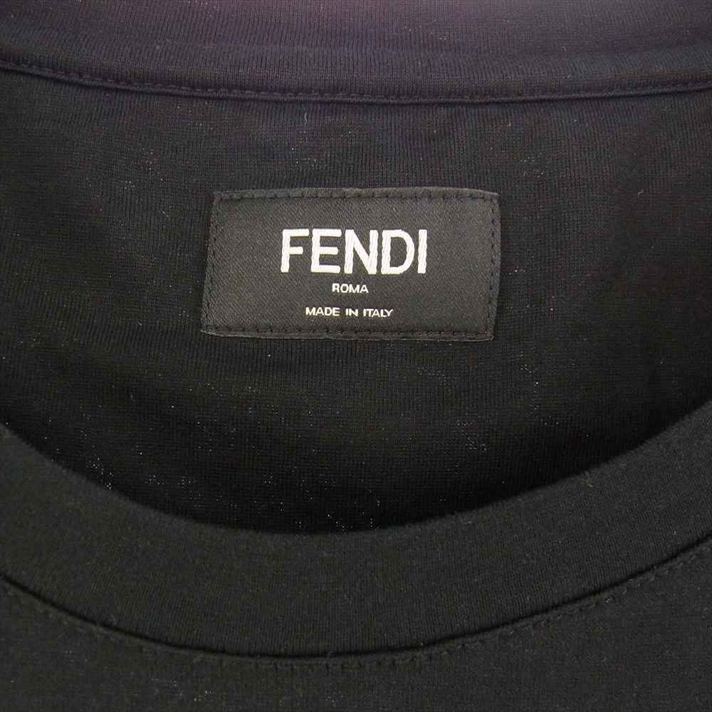 FENDI フェンディ FY0936 AL6M エンブロイダリー FF ロゴ Tシャツ ブラック系 XXL【美品】【中古】