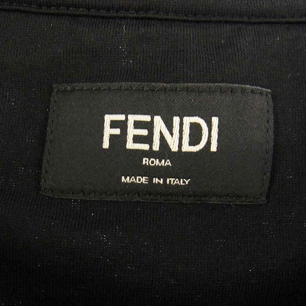 FENDI フェンディ FY0936 AL6M エンブロイダリー FF ロゴ Tシャツ ブラック系 XXL【美品】【中古】
