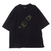 FENDI フェンディ FY1129 AL28 ロゴ ブラックジャージー Tシャツ ブラック系 XL【美品】【中古】