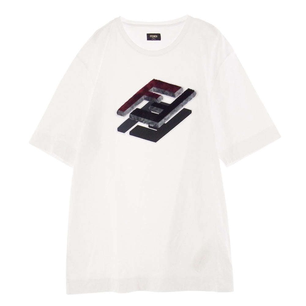 FENDI フェンディ FY0936 AL36 エンブロイダリー FF ロゴ Tシャツ