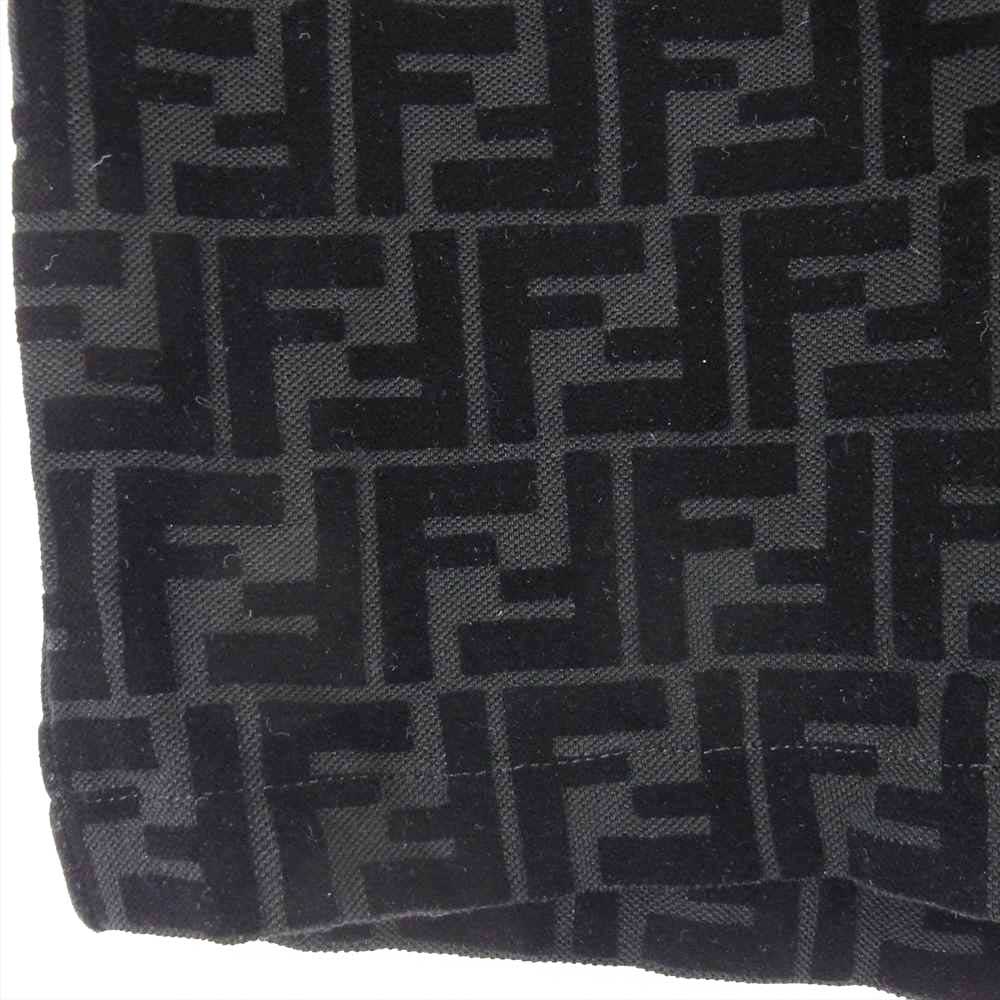 FENDI フェンディ 21SS FB0689 A7D5 ズッカ ロゴ ハーフ ショート パンツ ブラック ブラック系 52【美品】【中古】