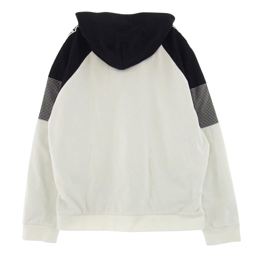 FENDI フェンディ FAF661 AL48 ズッカ ロゴ マルチカラー ジャージー スウェットシャツ プルオーバー パーカー ホワイト系 ブラック系 XXL【極上美品】【中古】