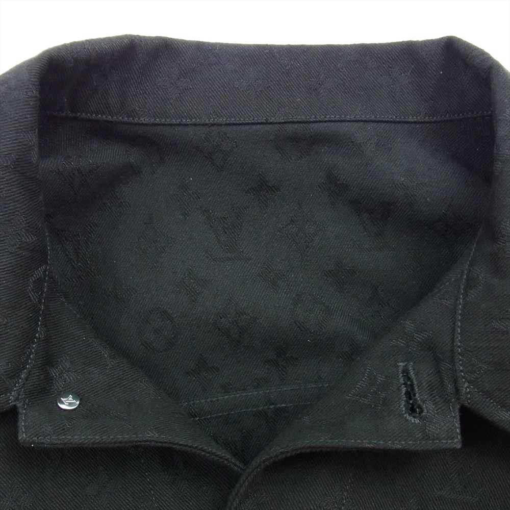 LOUIS VUITTON ルイ・ヴィトン 20SS 1A7RRR モノグラム 総柄 デニムジャケット ブラック系 50【極上美品】【中古】