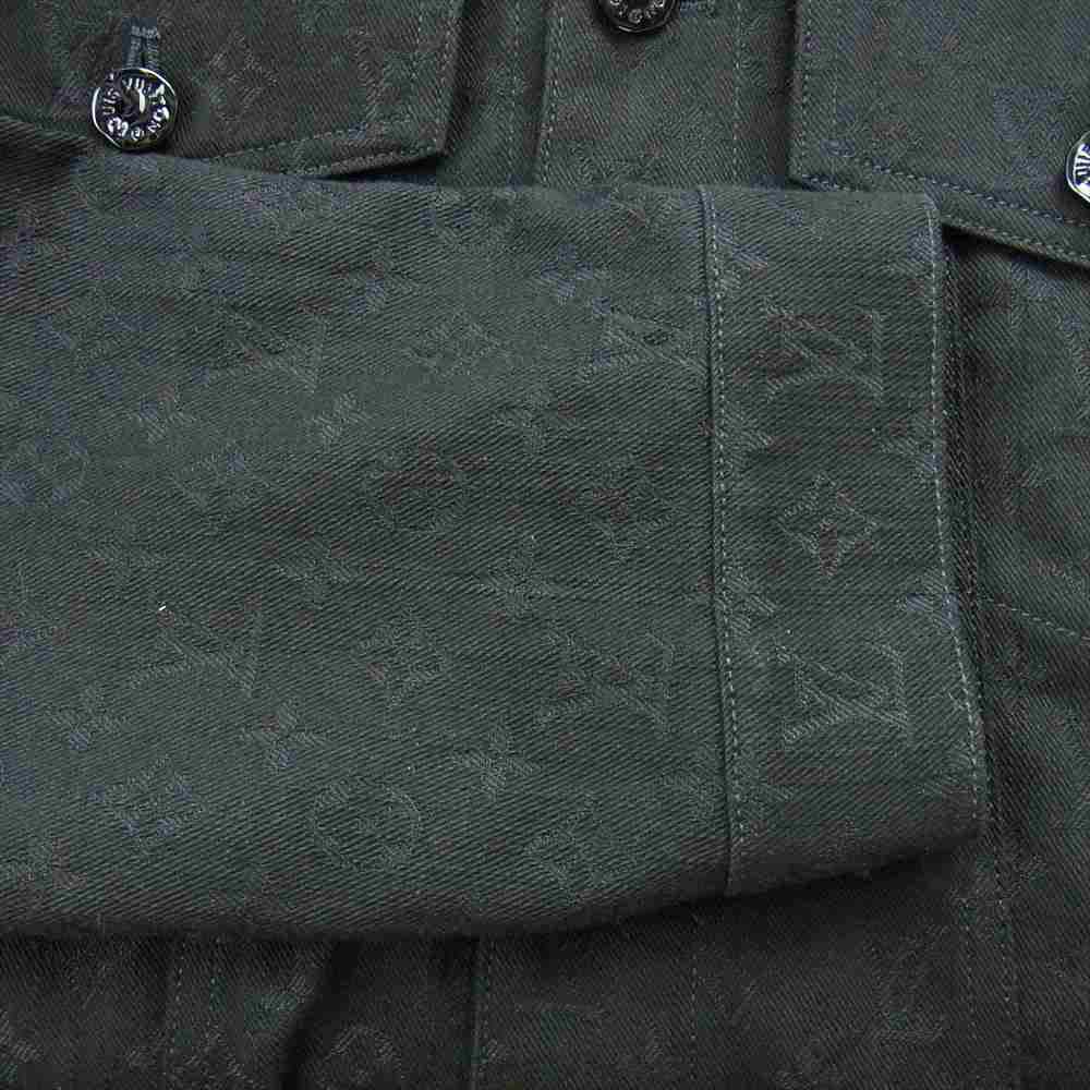 LOUIS VUITTON ルイ・ヴィトン 20SS 1A7RRR モノグラム 総柄 デニムジャケット ブラック系 50【極上美品】【中古】