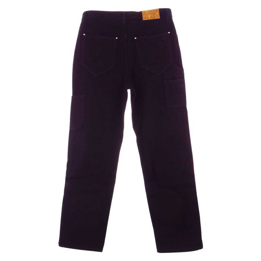 LOUIS VUITTON ルイ・ヴィトン 22AW 1AA521 モノグラム ディテール カーペンター デニム パンツ ブラック系 33【中古】