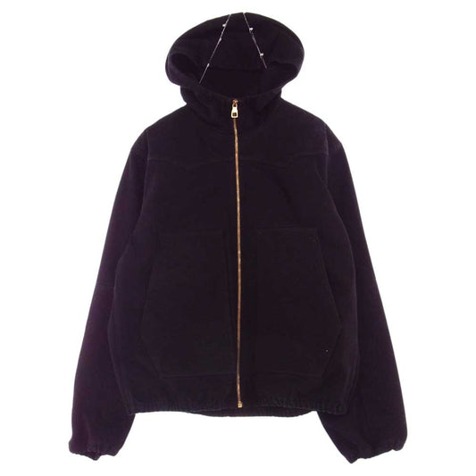 LOUIS VUITTON ルイ・ヴィトン 22SS 1AA4OK モノグラム ディテール フーデッド デニム ジャケット ブラック系 52【極上美品】【中古】