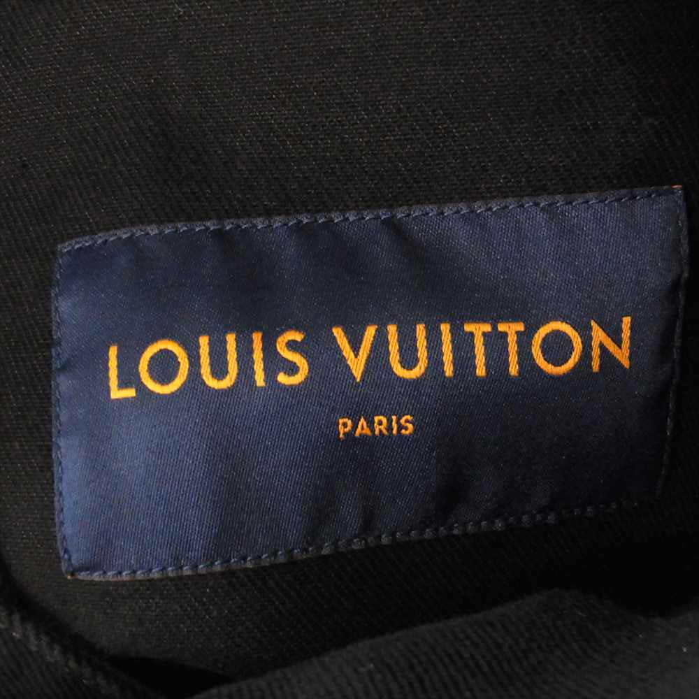 LOUIS VUITTON ルイ・ヴィトン 22SS 1AA4OK モノグラム ディテール フーデッド デニム ジャケット ブラック系 52【極上美品】【中古】