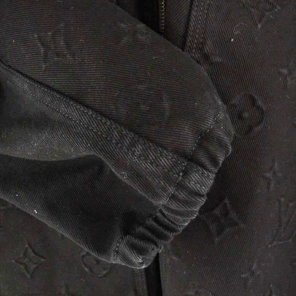 LOUIS VUITTON ルイ・ヴィトン 22SS 1AA4OK モノグラム ディテール フーデッド デニム ジャケット ブラック系 52【極上美品】【中古】