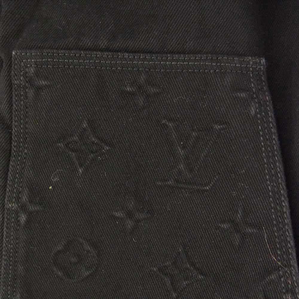 LOUIS VUITTON ルイ・ヴィトン 22SS 1AA4OK モノグラム ディテール フーデッド デニム ジャケット ブラック系 52【極上美品】【中古】