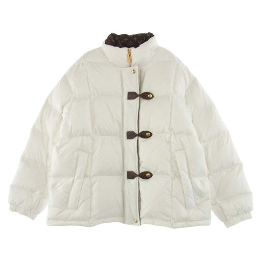 LOUIS VUITTON ルイ・ヴィトン 1AAAWT モノグラム アクセント ピロウ パファ ジャケット ホワイト系 ブラウン系 46【中古】