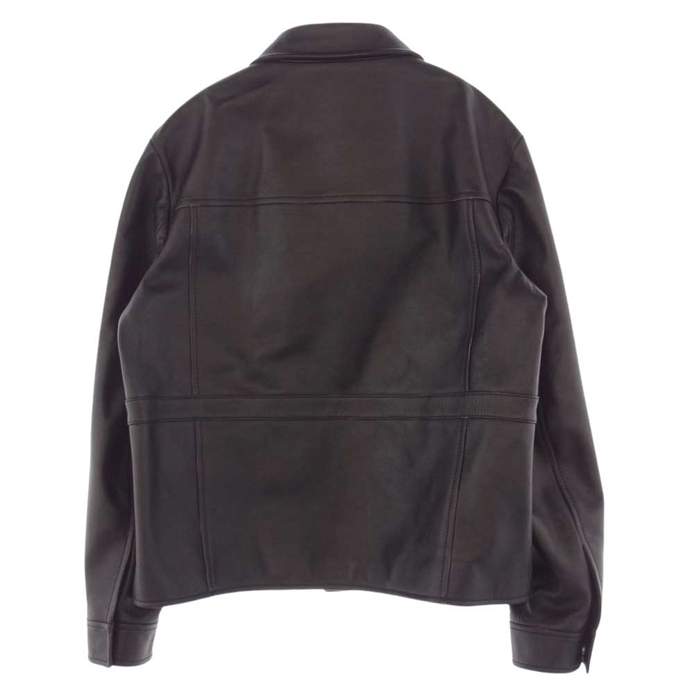 LOUIS VUITTON ルイ・ヴィトン 1AAUY9 モノグラム レザー トラッカー ジャケット ブラック系 52【極上美品】【中古】