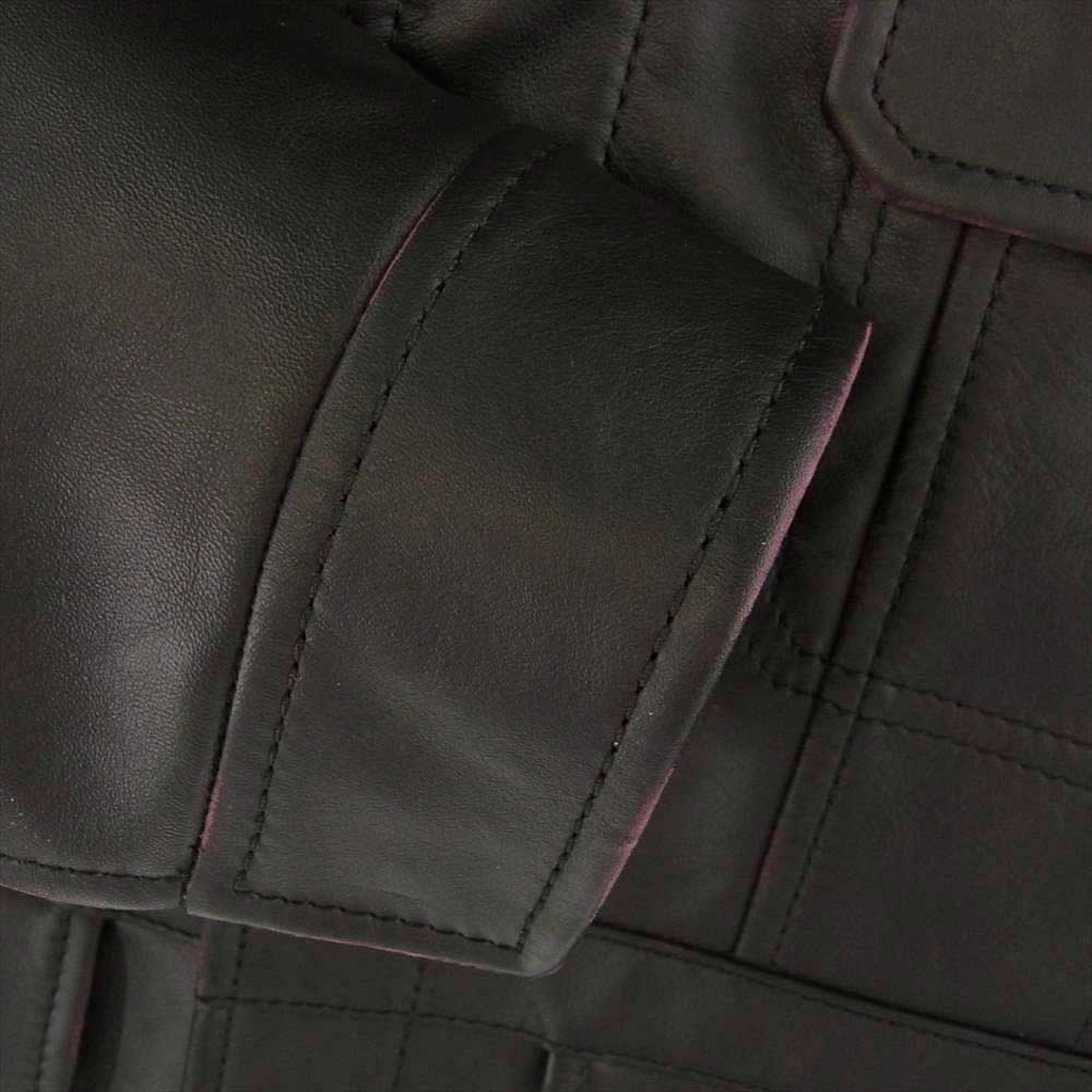 LOUIS VUITTON ルイ・ヴィトン 1AAUY9 モノグラム レザー トラッカー ジャケット ブラック系 52【極上美品】【中古】