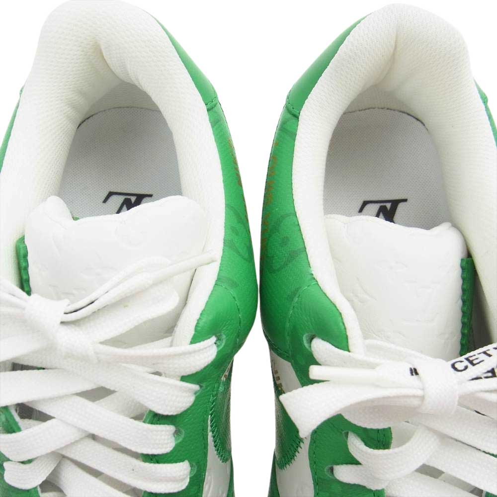LOUIS VUITTON ルイ・ヴィトン NIKE AIR FORCE 1 LOW ナイキ エアフォース モノグラム レザー ローカット スニーカー グリーン系 ホワイト系 US8【新古品】【未使用】【中古】