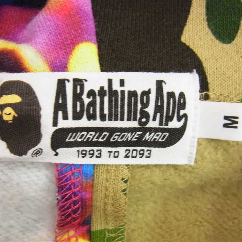 A BATHING APE アベイシングエイプ 001ZPF231924X mika ninagawa Bear Shark Full Zip Hoodie ベアー シャーク フル ジップ パーカー マルチカラー系 M【美品】【中古】