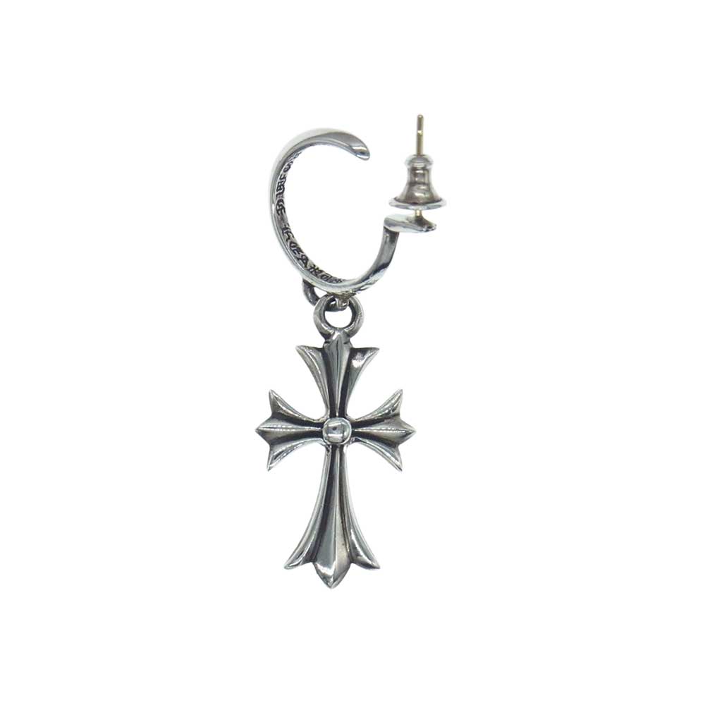 CHROME HEARTS クロムハーツ（原本有） TINY CH CROSS タイニー CHクロス フープ ピアス シルバー系【中古】