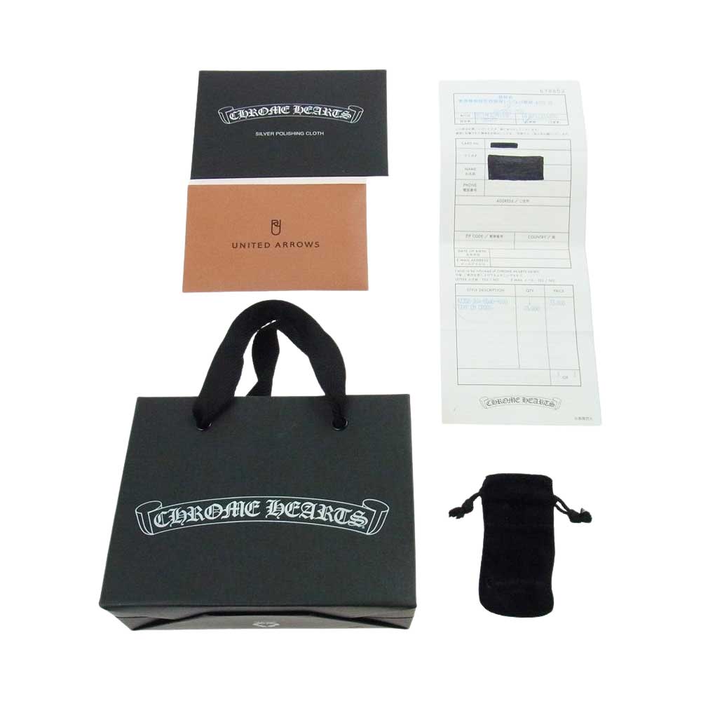 CHROME HEARTS クロムハーツ（原本有） TINY CH CROSS タイニー CHクロス フープ ピアス シルバー系【中古】