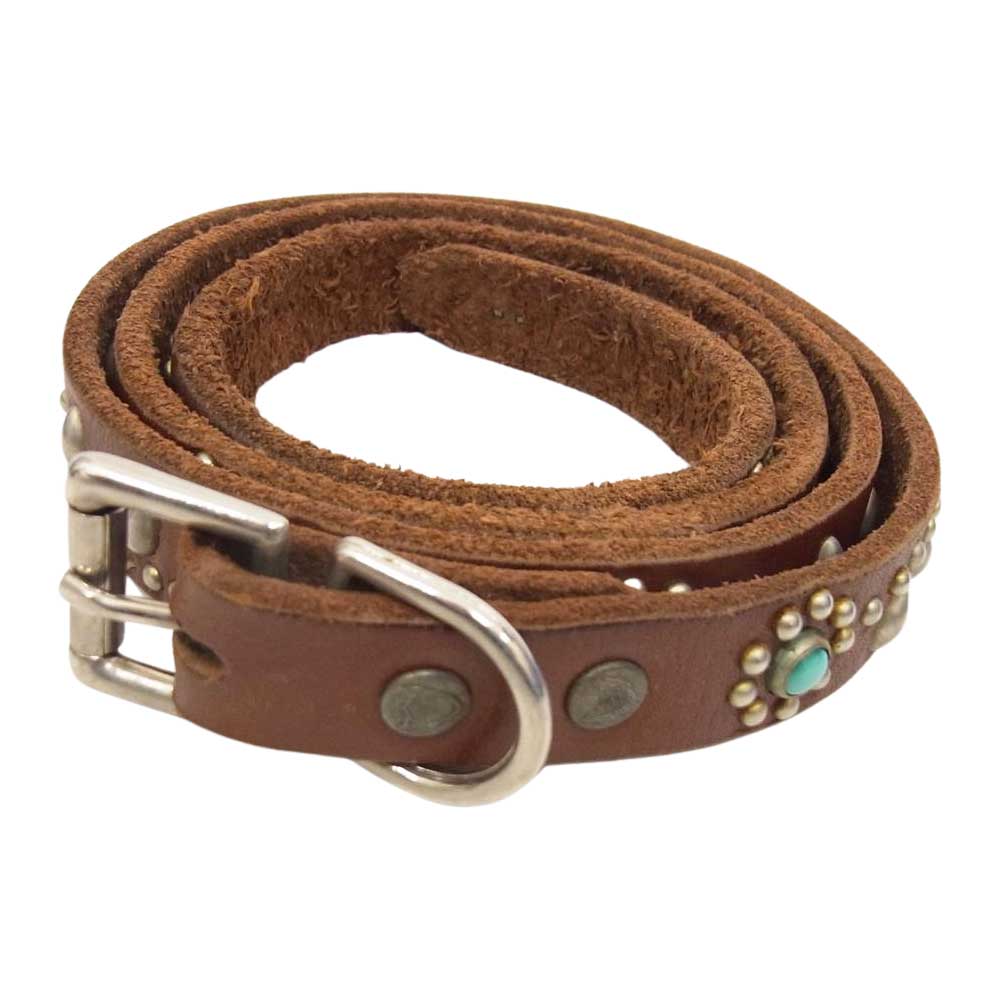 HTC エイチティーシー フラワースタッズ ターコイズ レザー ナロー