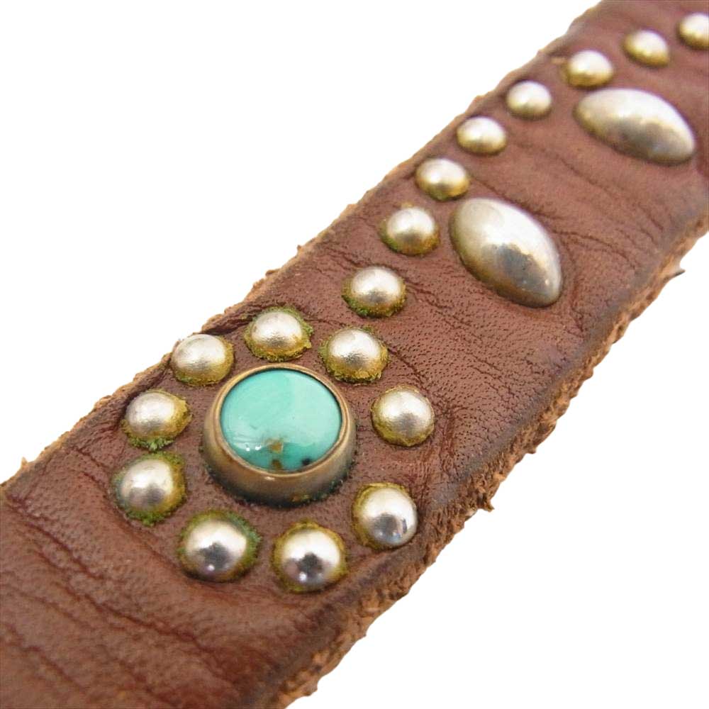 HTC エイチティーシー フラワースタッズ ターコイズ レザー ナロー